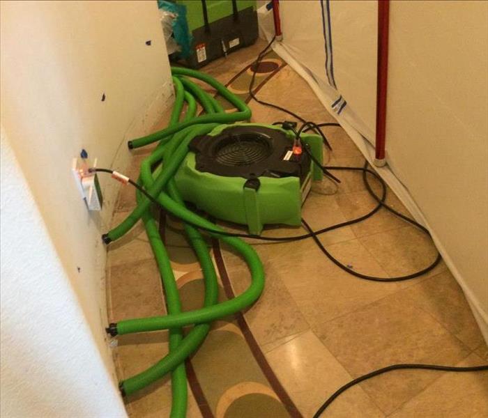 hallway with air movers