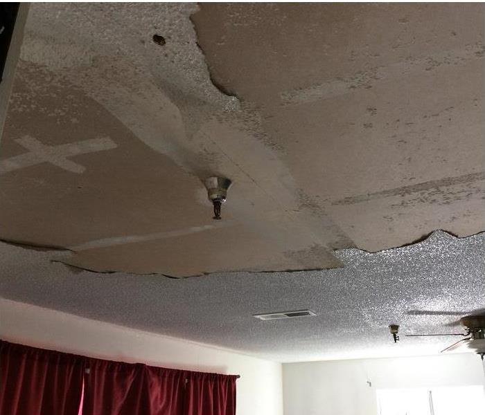 Ceiling affected by water